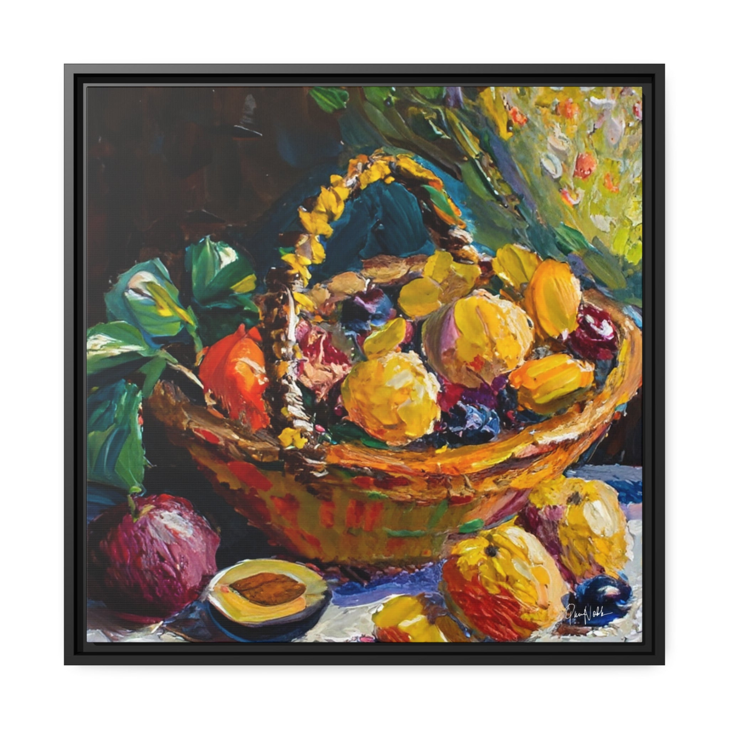 FRUITS Framed Canvas Wall Art - By QueenNoble