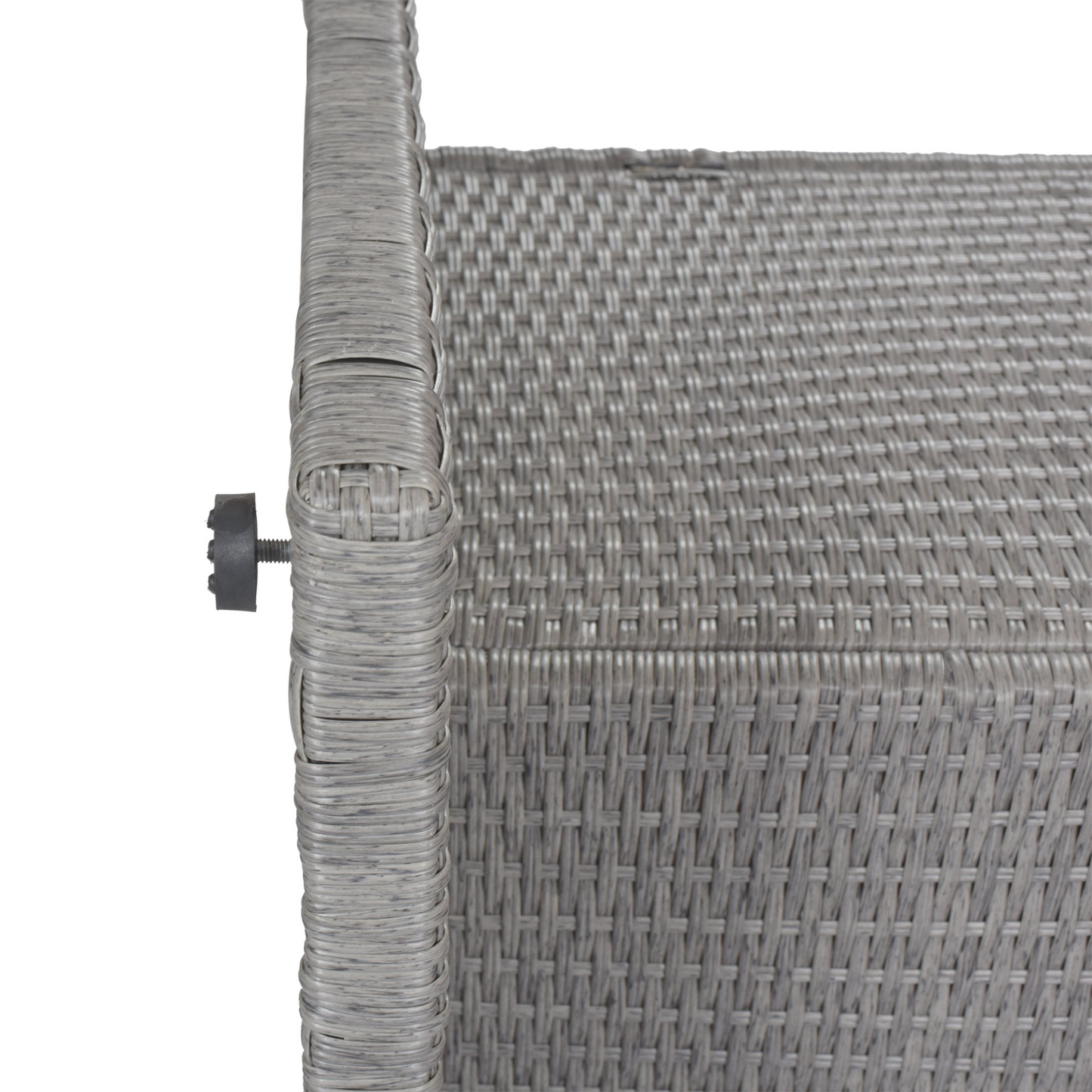 TOPMAX 5-Piece Rattan Dining Table Set with Storage Shelf (Gray)