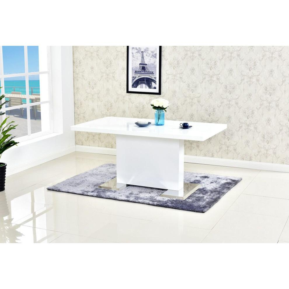 Best Master Bono 5-Piece Modern Solid Wood Dining Set in White