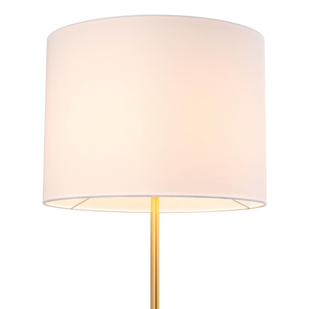 Titan Floor Lamp White & Brass