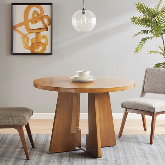 Kennedy Dining Table Pecan Ø44" x 30"H