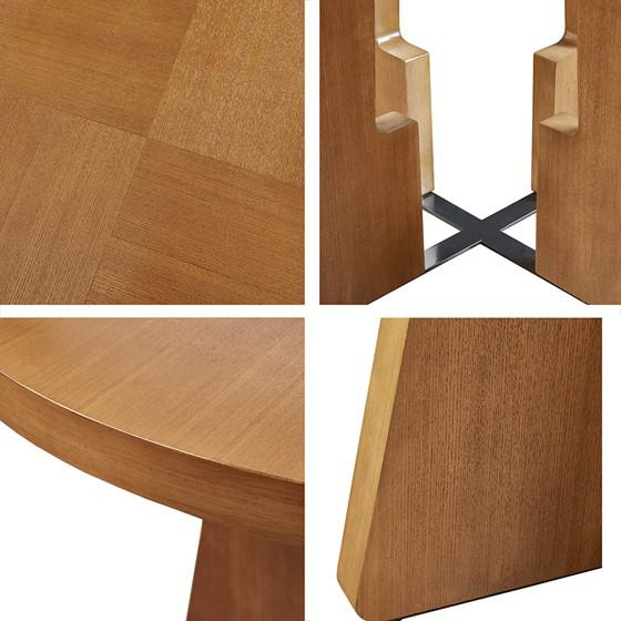 Kennedy Dining Table Pecan Ø44" x 30"H