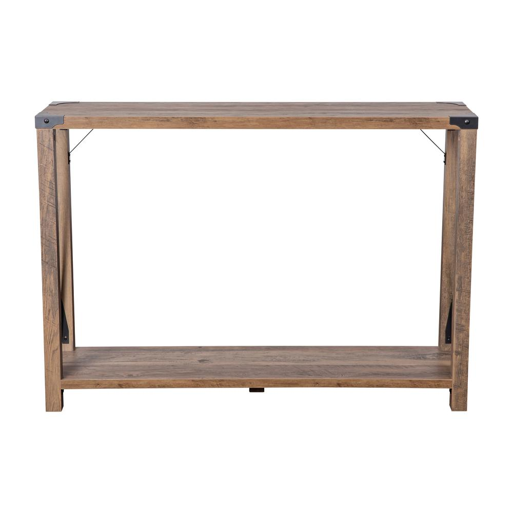 Rustic Oak 2 Tier Entry Table