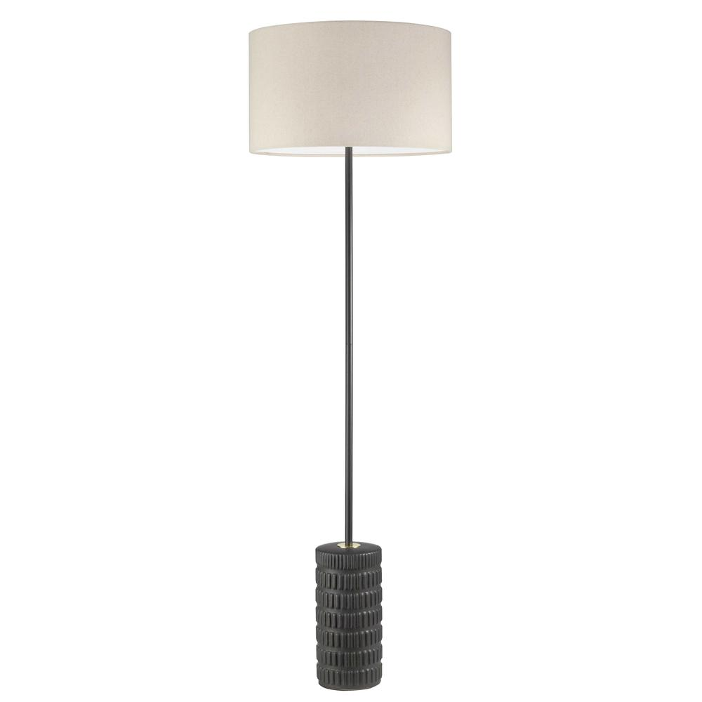 1LT Incandescent Floor Lamp, MB, BG Shade