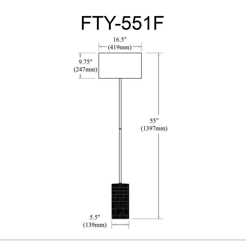 1LT Incandescent Floor Lamp, MB, BG Shade