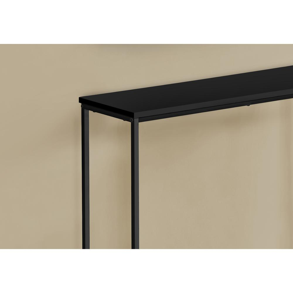 ACCENT TABLE - 32"L / BLACK / BLACK METAL HALL CONSOLE