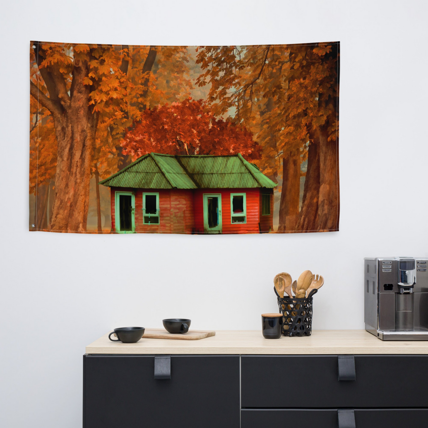 Forest Home  Flag Tapestry wall hanging