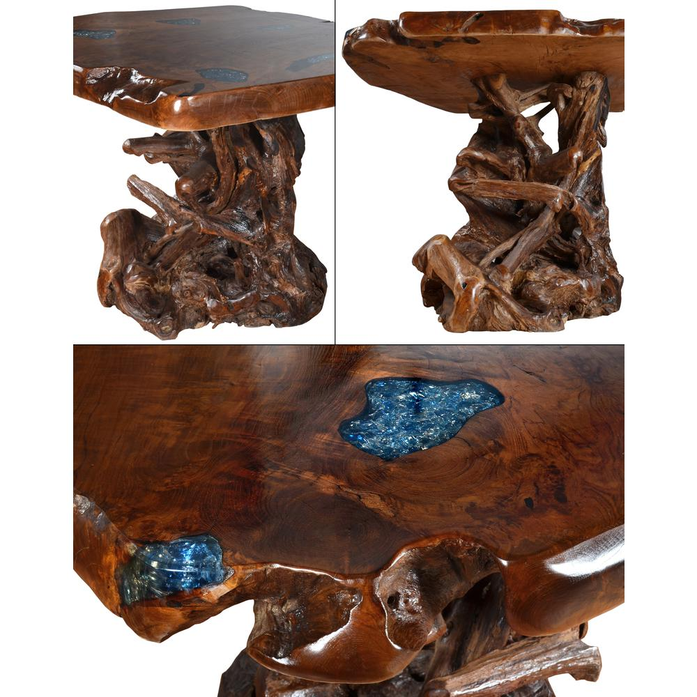 Live Edge Natural Teak Bar Table Set of 5