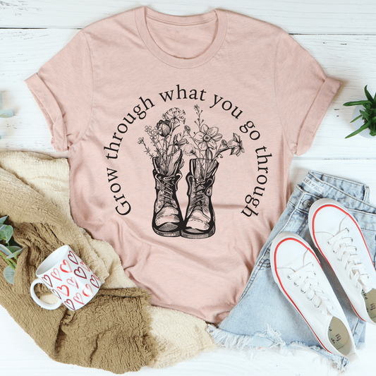 Grow Through What You Go Through Boots Tee