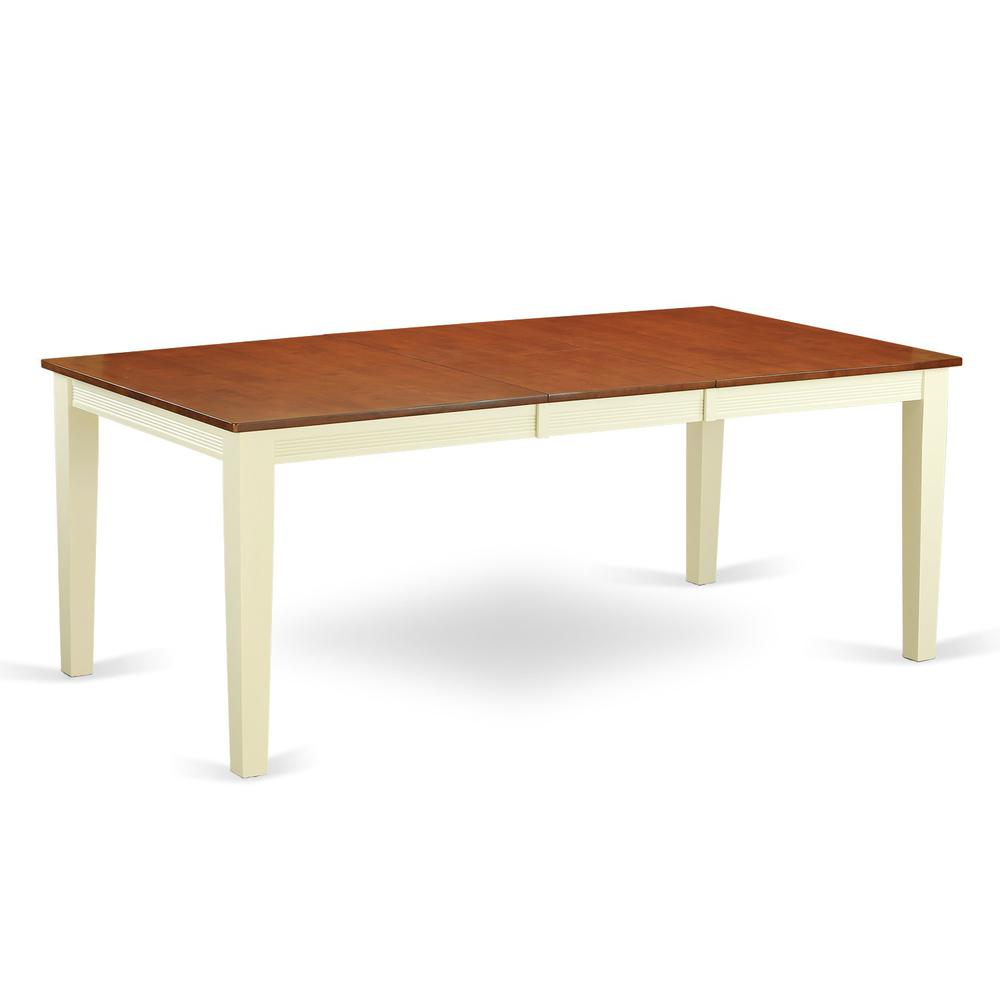 Dining Room Set Buttermilk & Cherry, QUCL7-BMK-W