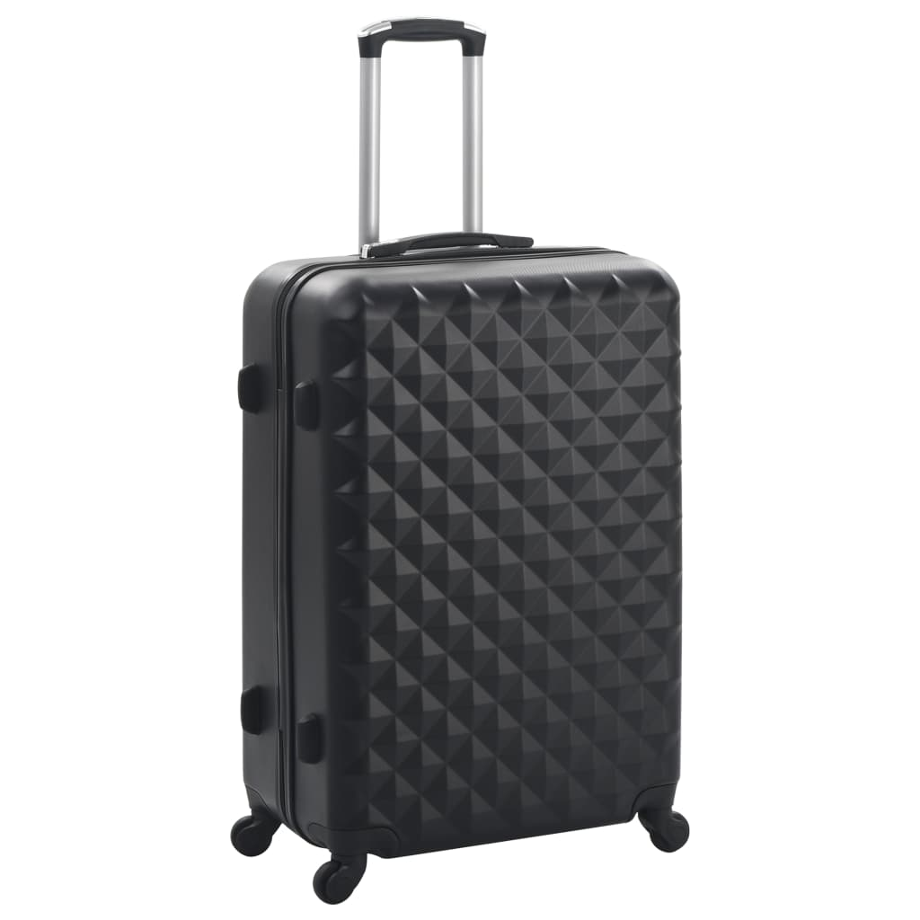 vidaXL Hardcase Trolley Set 3 pcs Black ABS