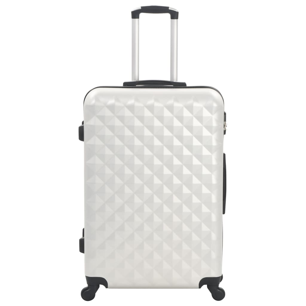 vidaXL Hardcase Trolley Set 3 pcs Bright Silver ABS