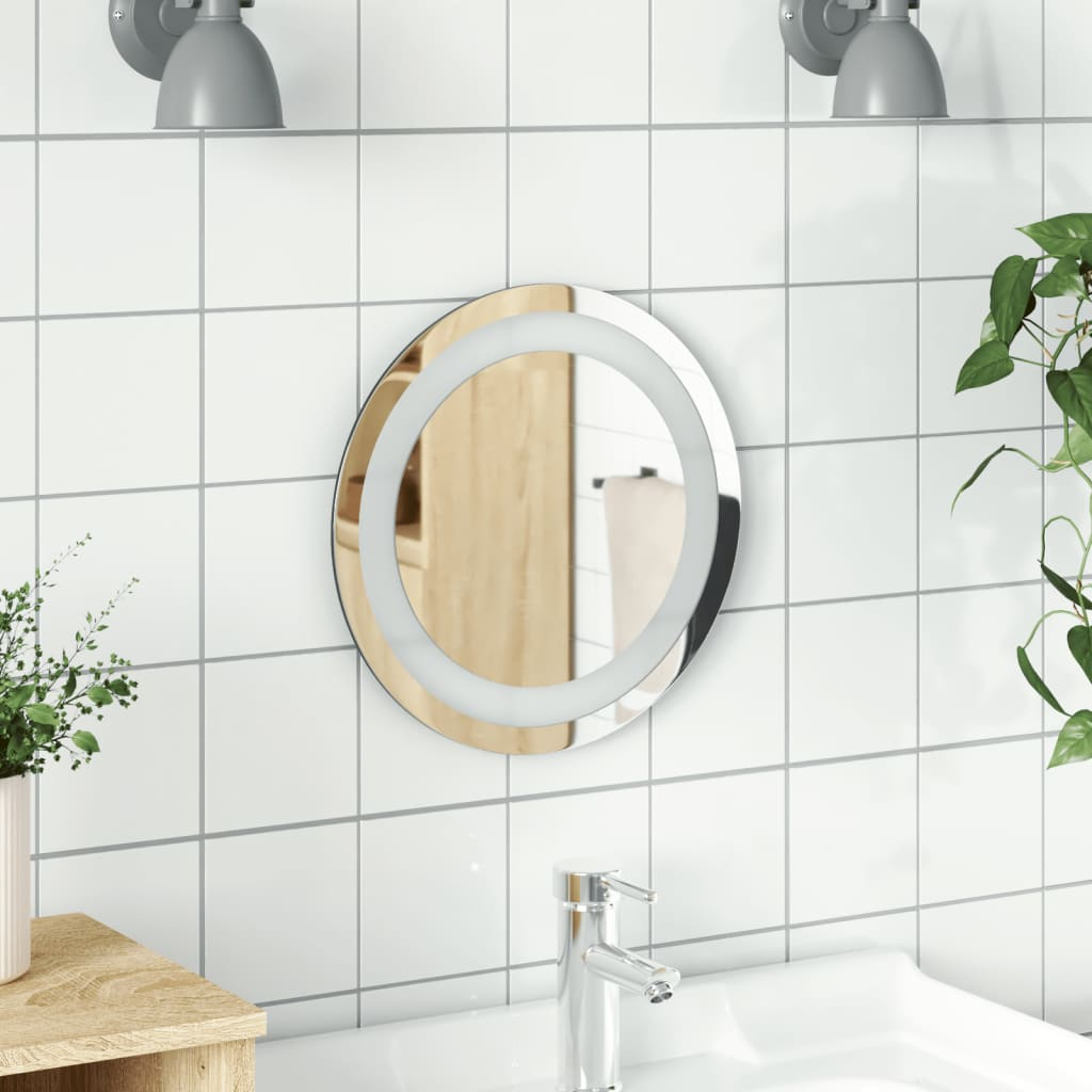 vidaXL LED Bathroom Mirror 11.8" Round