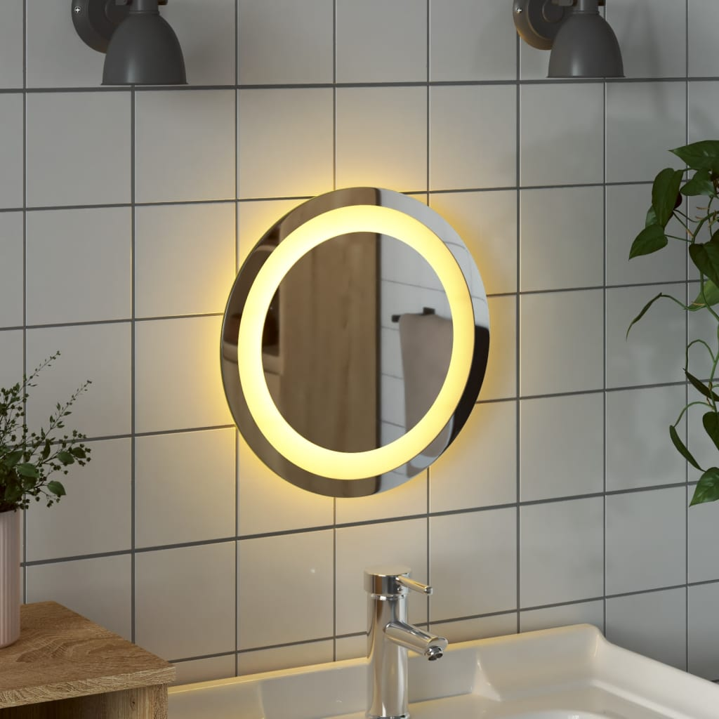 vidaXL LED Bathroom Mirror 11.8" Round