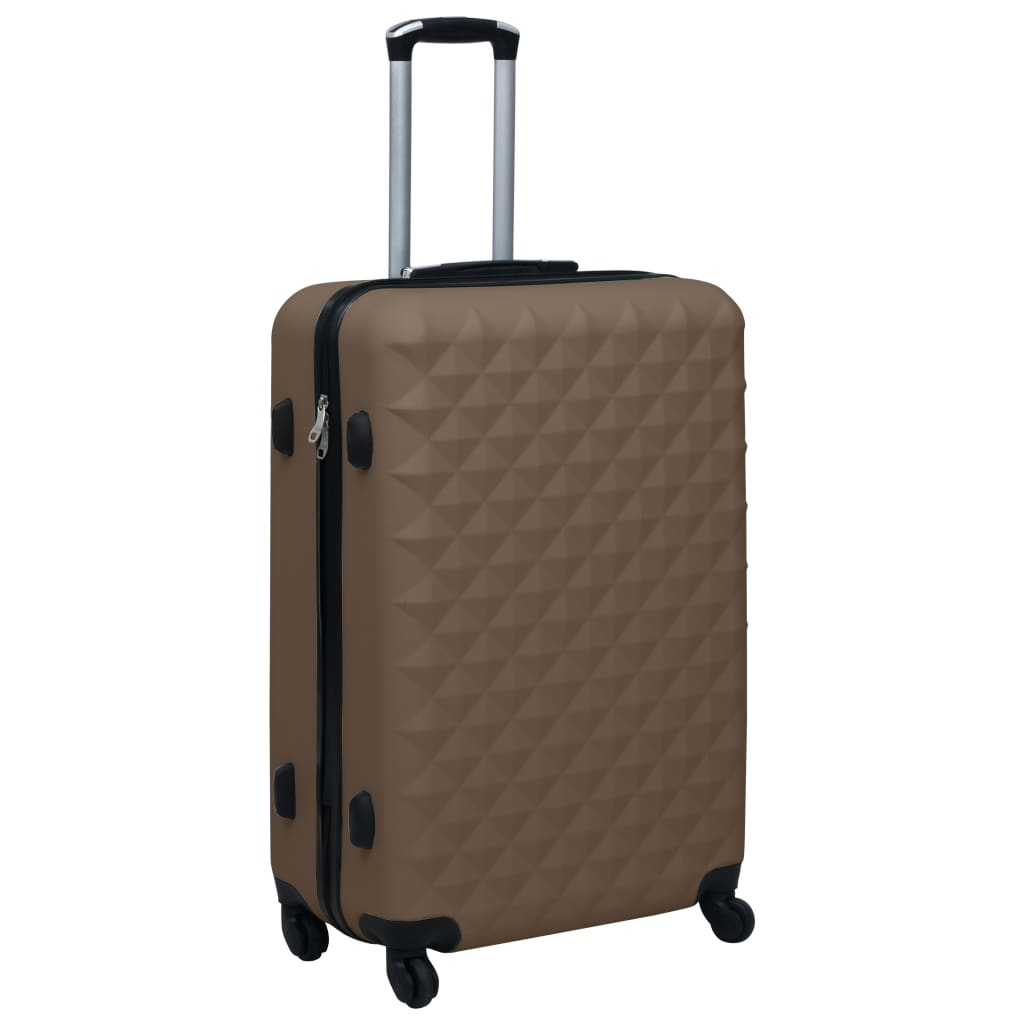 vidaXL Hardcase Trolley Set 3 pcs Brown ABS