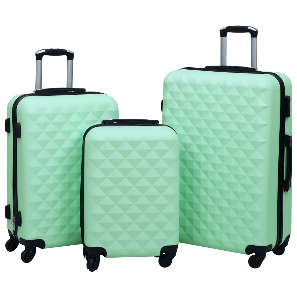 vidaXL Hardcase Trolley Set 3 pcs Mint ABS