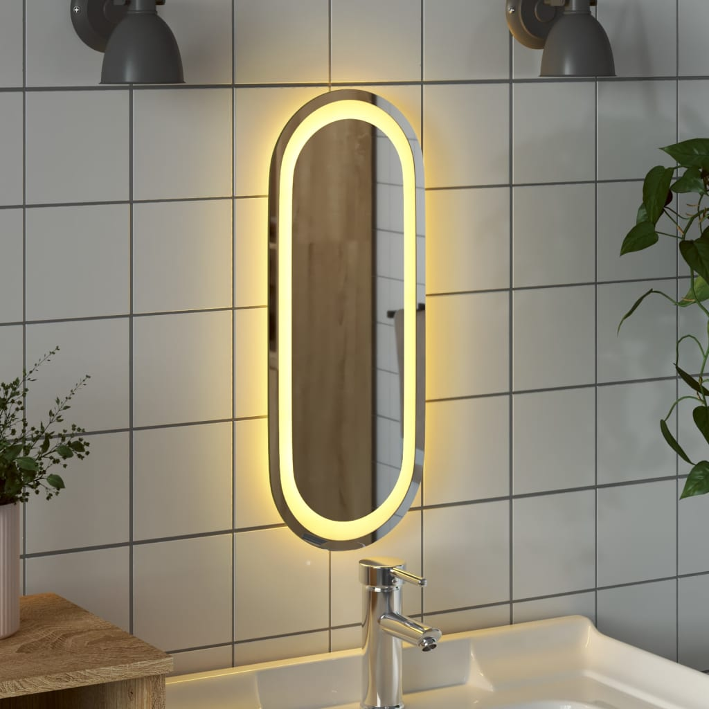 vidaXL LED Bathroom Mirror 15.7"x5.9" Oval