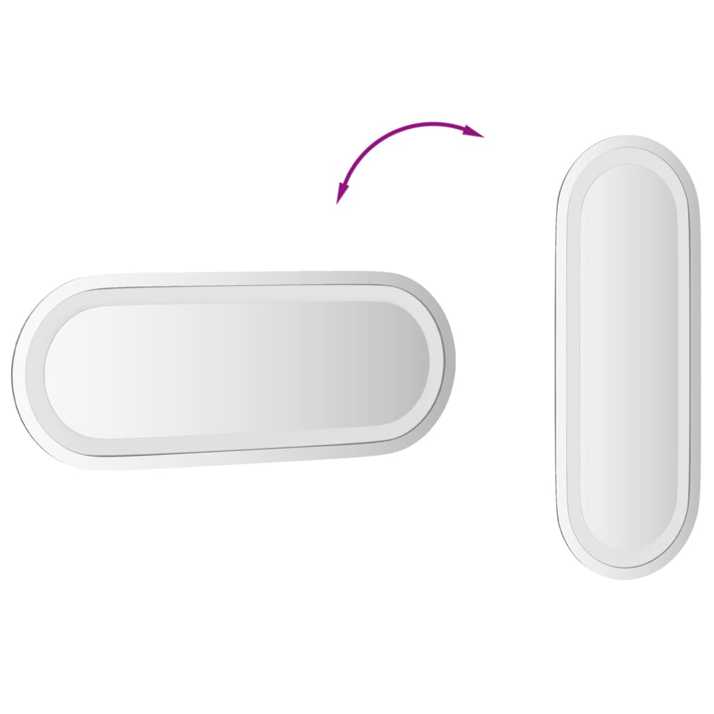 vidaXL LED Bathroom Mirror 15.7"x5.9" Oval