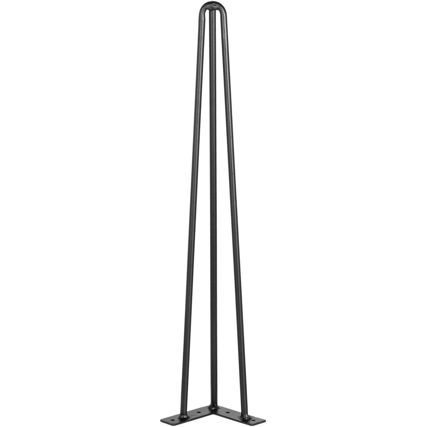 VEVOR Hairpin Table Legs 18" Black Set of 4 Desk Legs 880lbs Load Capacity (Each 220lbs) Hairpin Desk Legs 3 Rods for Bench Desk Dining End Table Chairs Carbon Steel DIY Heavy Duty Furniture Legs