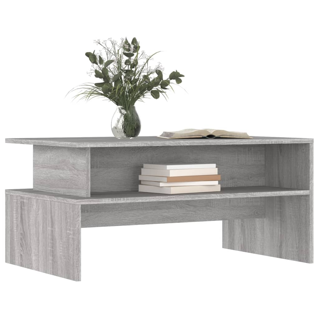 vidaXL Coffee Table Gray Sonoma 35.4"x21.7"x16.7" Engineered Wood