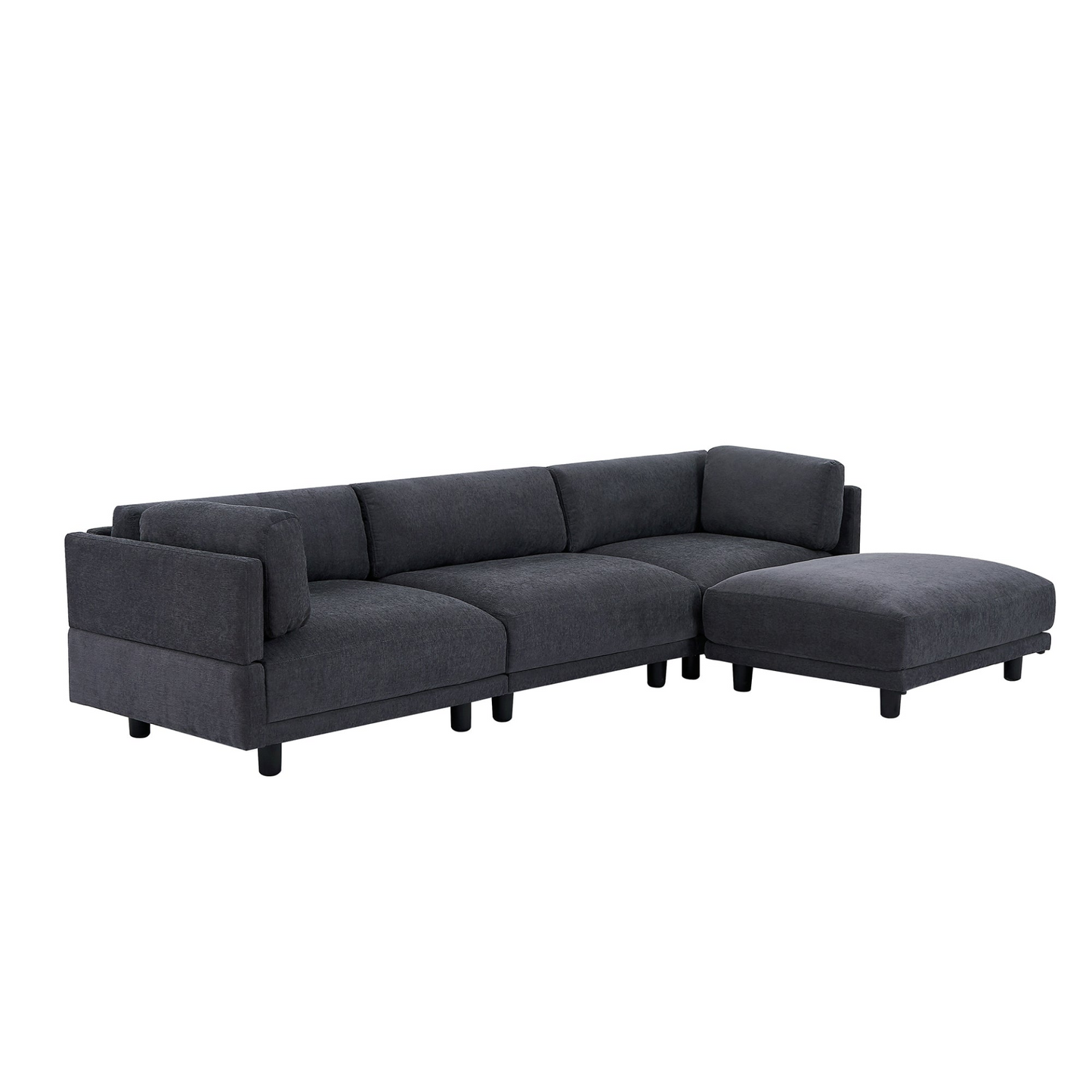 Upholstery Convertible Sectional Sofa, L Shaped Couch with Reversible Chaise