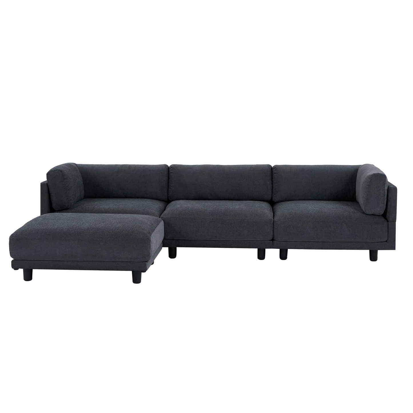 Upholstery Convertible Sectional Sofa, L Shaped Couch with Reversible Chaise