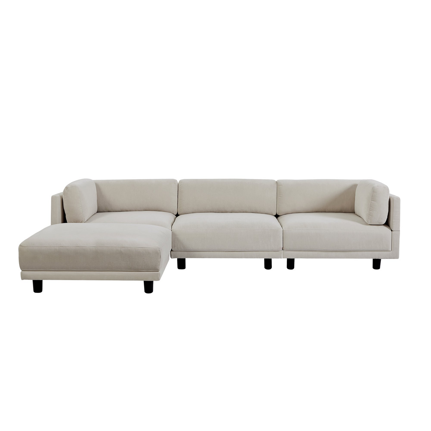 Upholstery Convertible Sectional Sofa, L Shaped Couch with Reversible Chaise