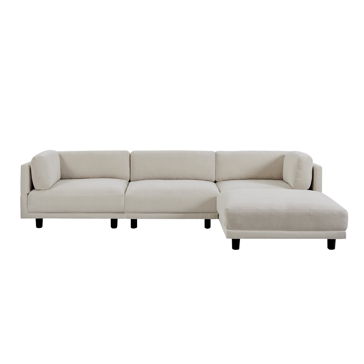 Upholstery Convertible Sectional Sofa, L Shaped Couch with Reversible Chaise