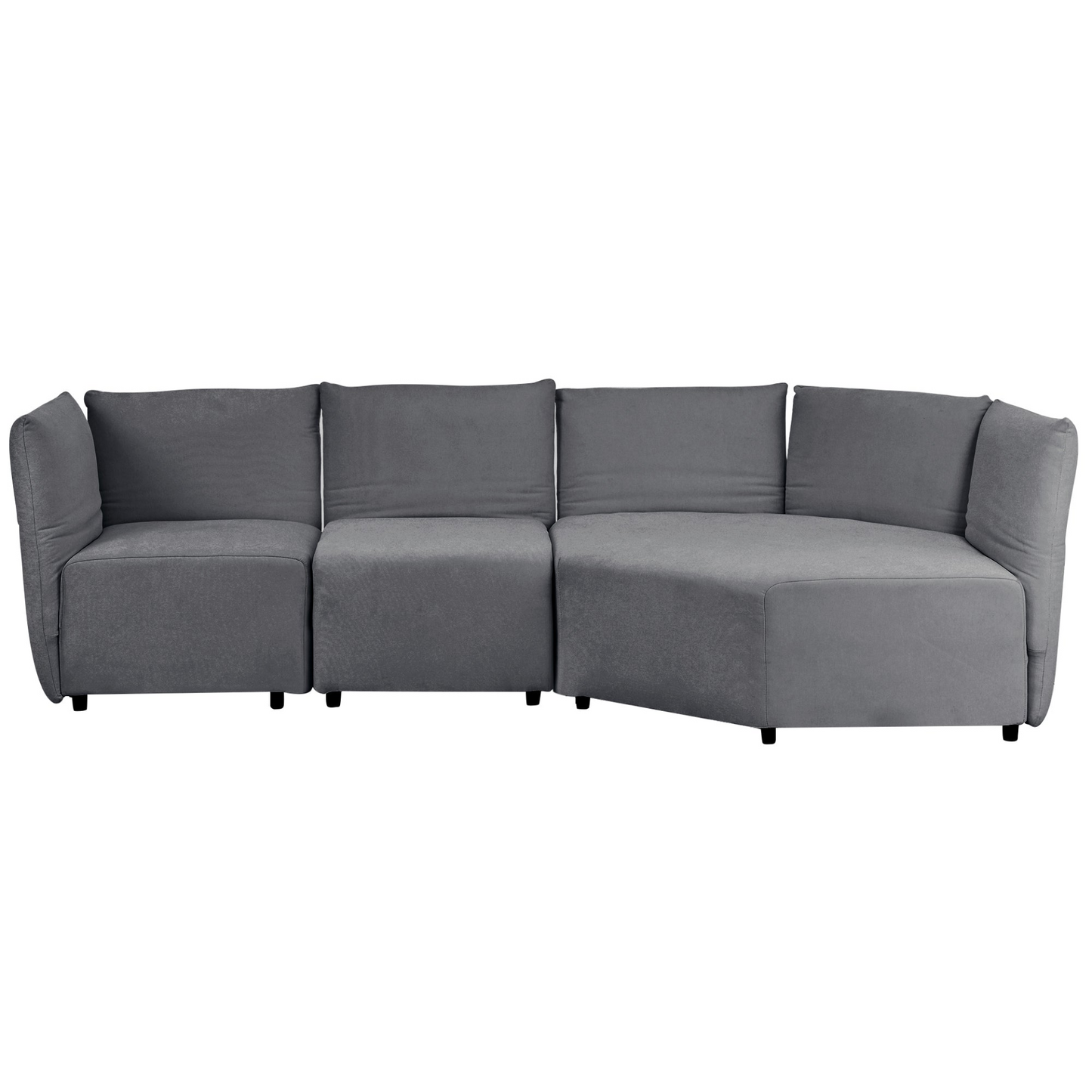 Stylish Sofa Set with Polyester Upholstery with Adjustable Back with Free Combination for Living Room