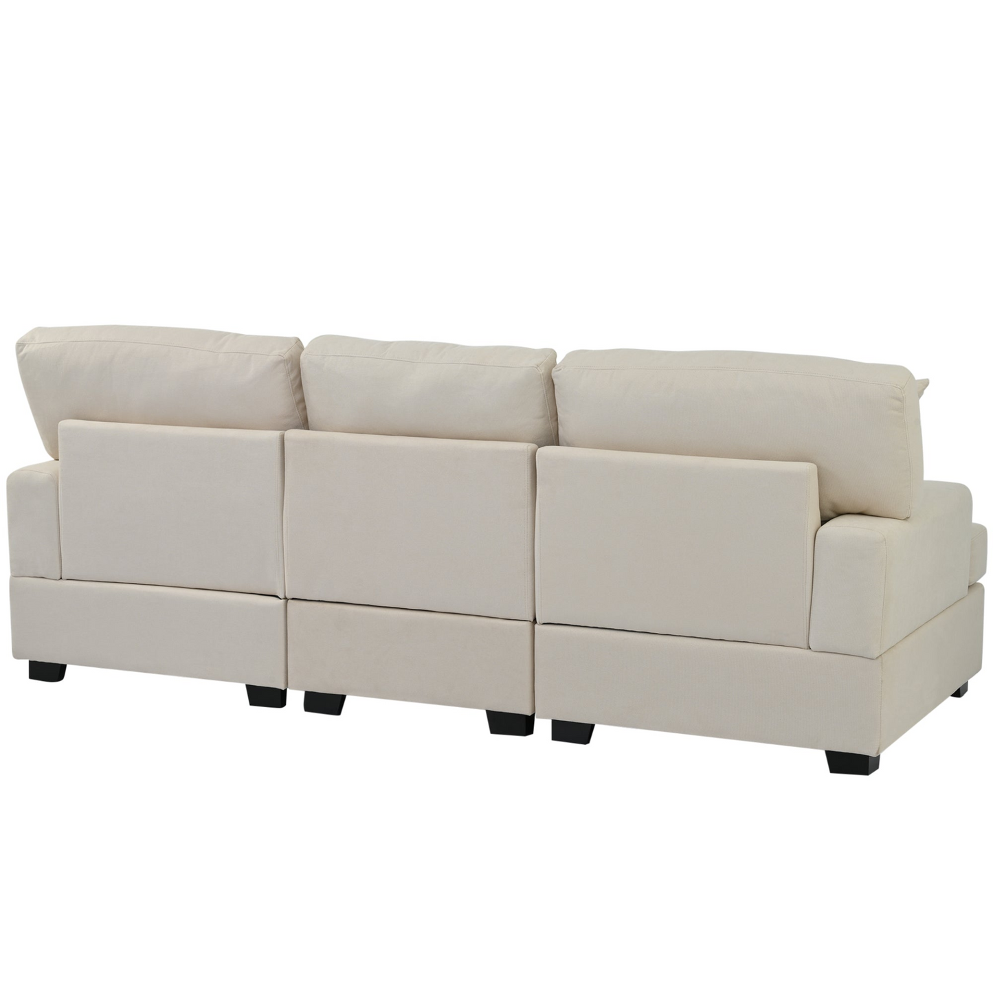 3 Seat Sofa with Removable Back and Seat Cushions and 4 Comfortable Pillows