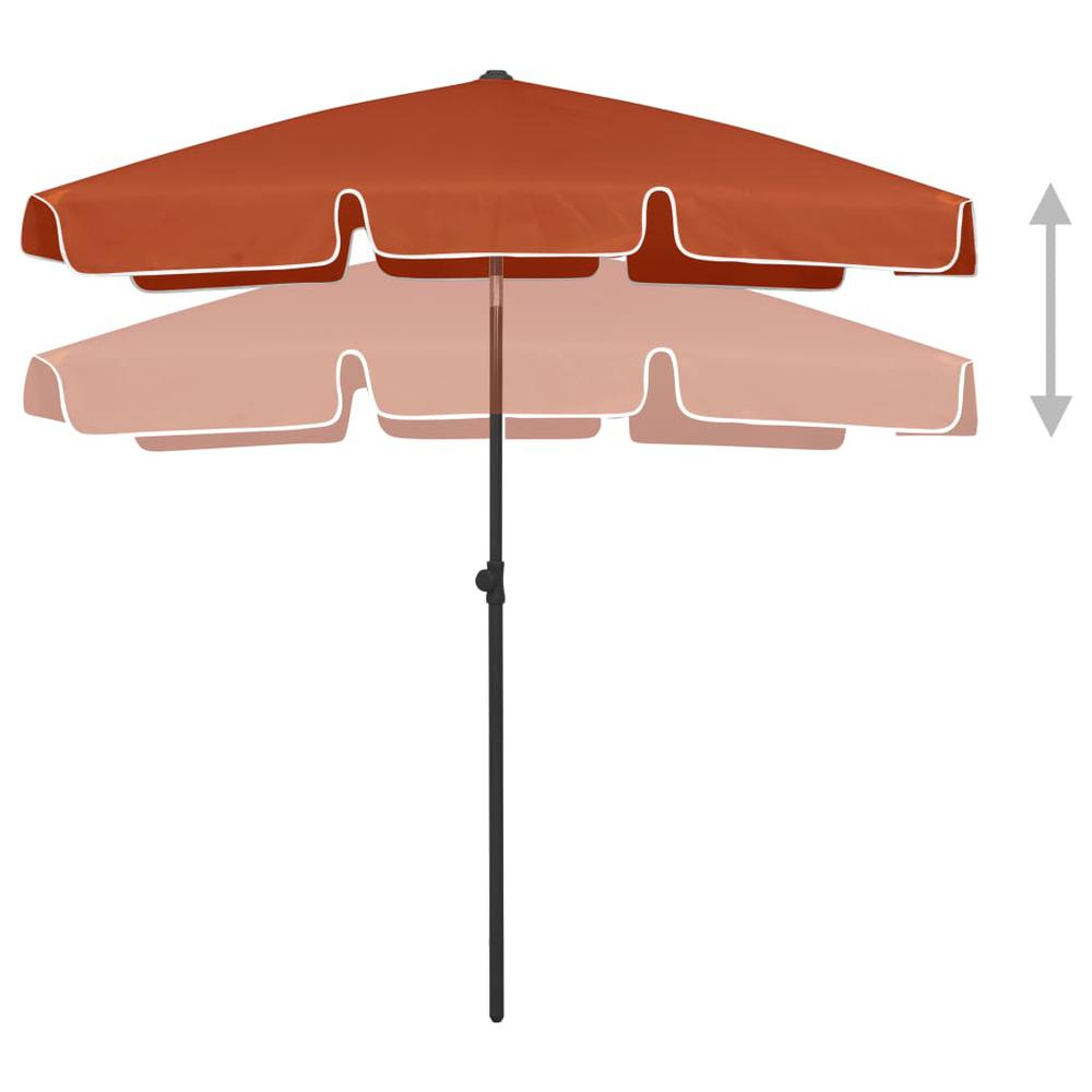 vidaXL Beach Umbrella Terracotta 70.9"x47.2" 4724