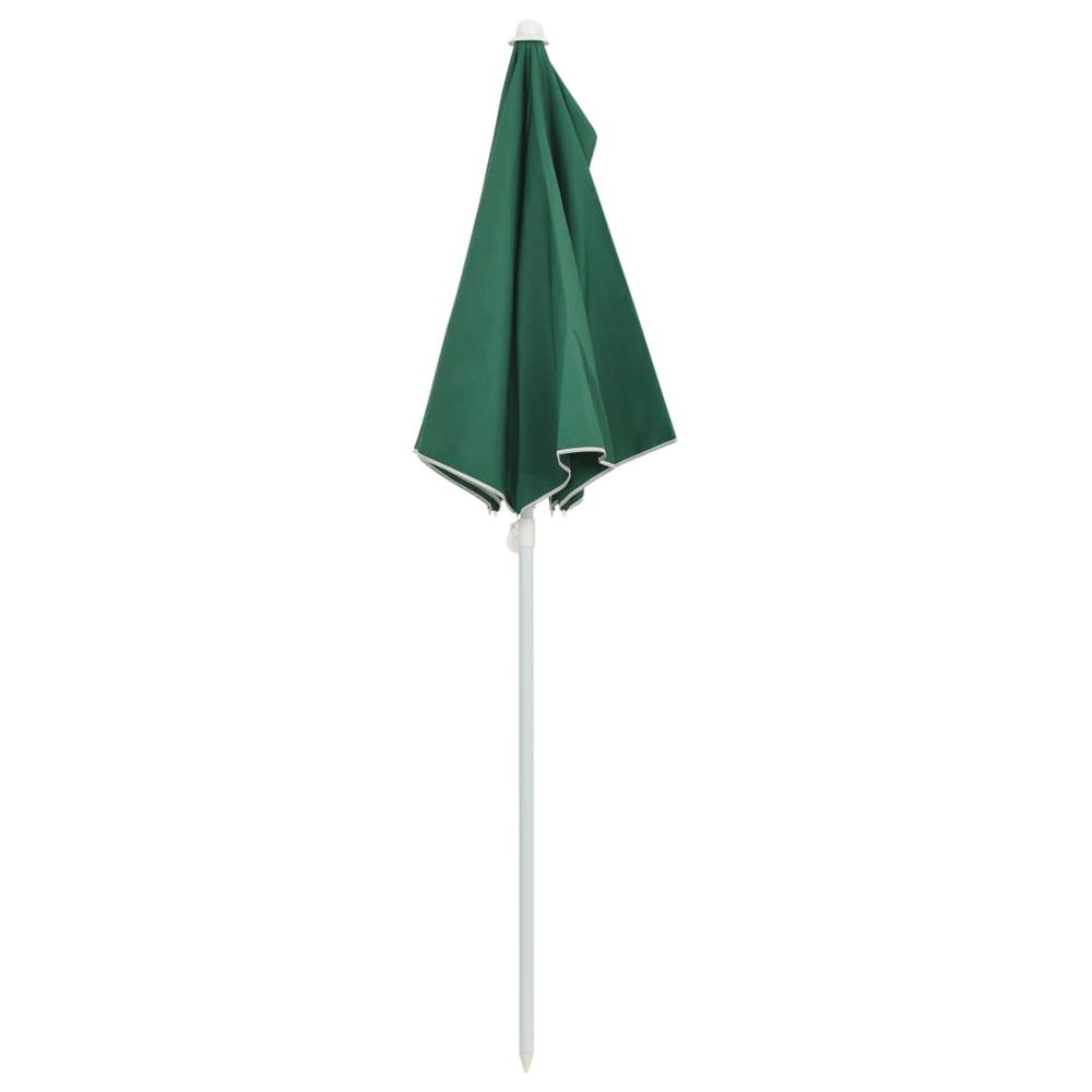 vidaXL Garden Half Parasol with Pole 70.9"x35.4" Green 5560