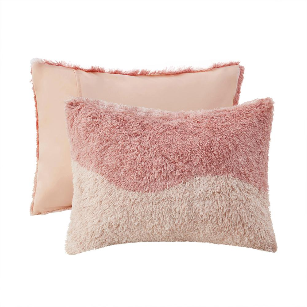 Cassie Ombre Shaggy Faux Fur Comforter Set