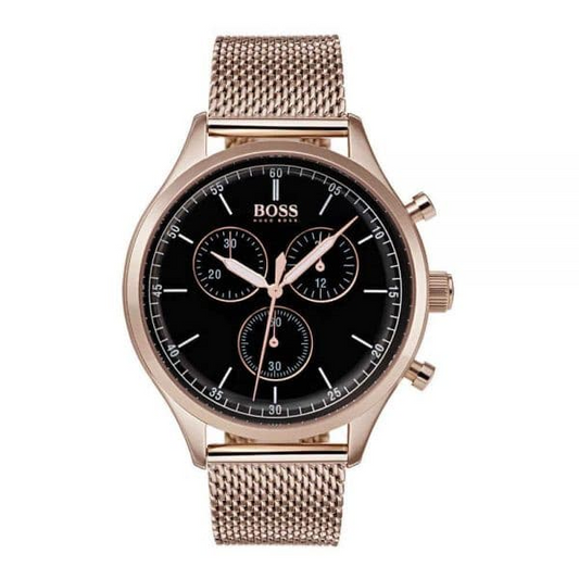 HUGO BOSS Mens Rose Gold Companion Watch HB 1513548