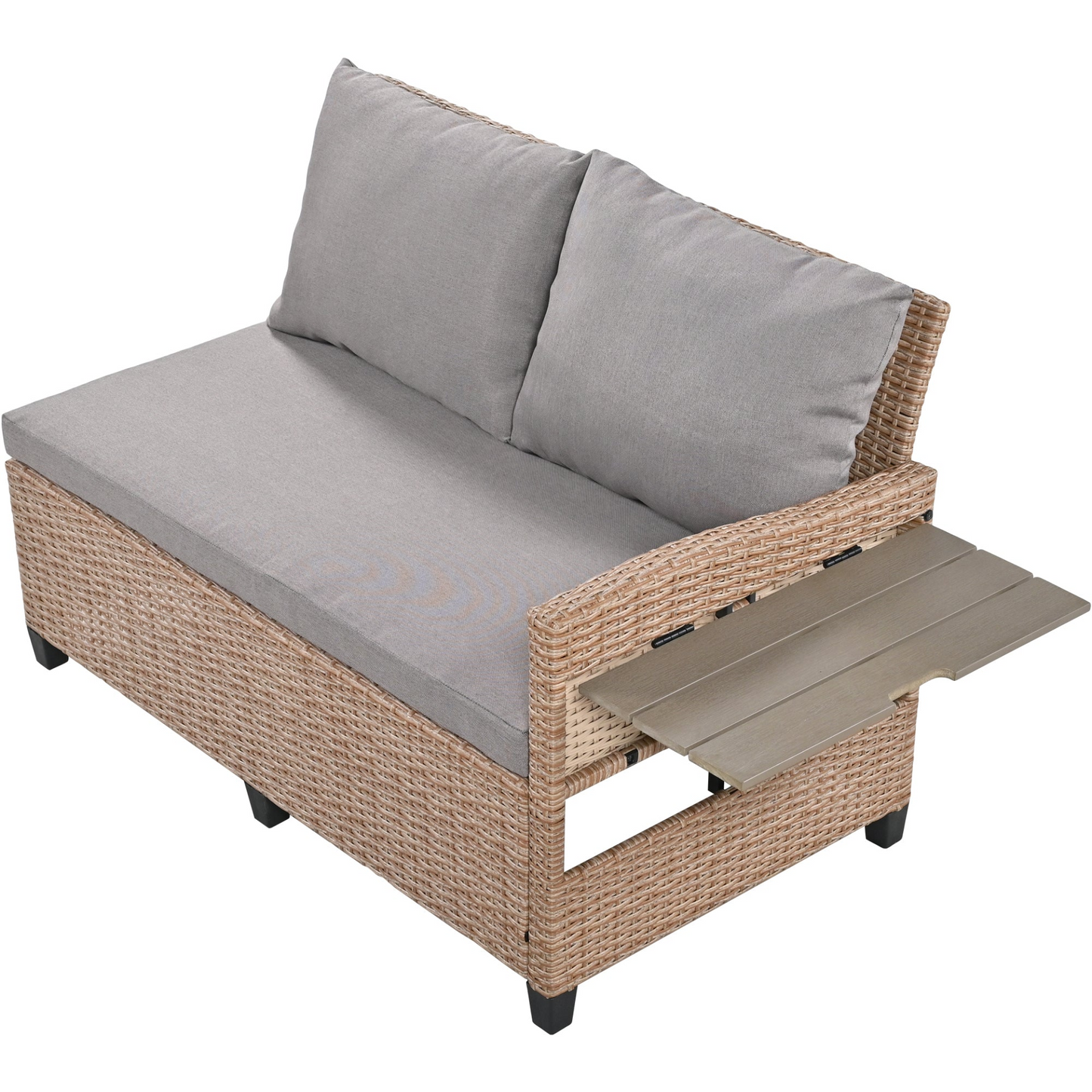 5-Piece Outdoor Patio Rattan Sofa Set, Sectional