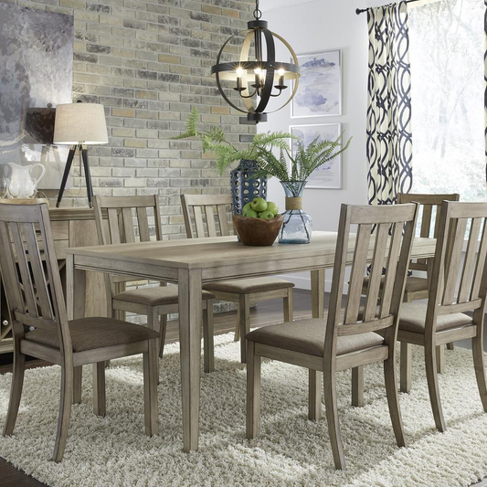 Sun Valley 7 Piece Rectangular Table Set, W36 x D72 x H30, Sandstone