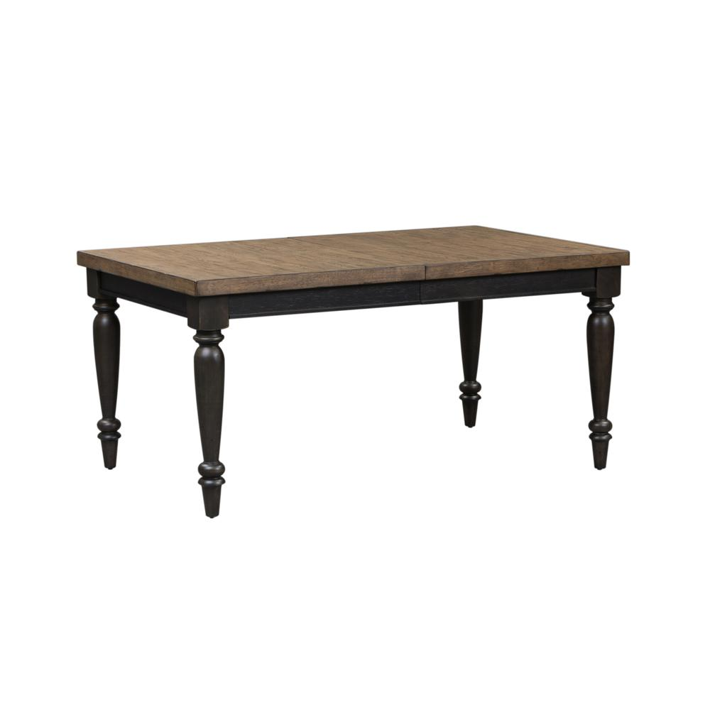Harvest Home 5 Piece Reactangular Table Set, W40 x D82 x H30, Black/Brown