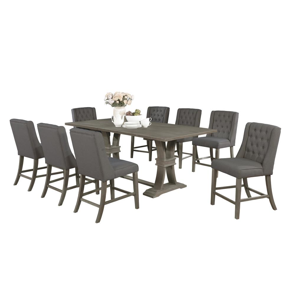Classic 9pc Dining Set with Extendable Counter Height Dining Table
