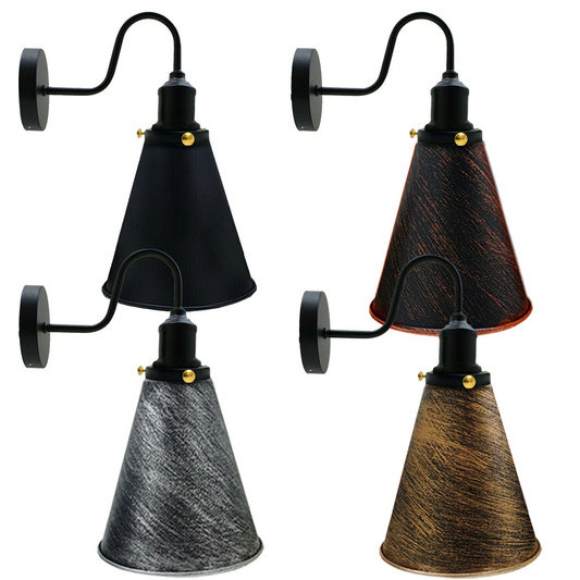 Industrial Wall Sconce Retro Wall Light Cone Lamp Shade E26 Socket Home Farmhouse~1166