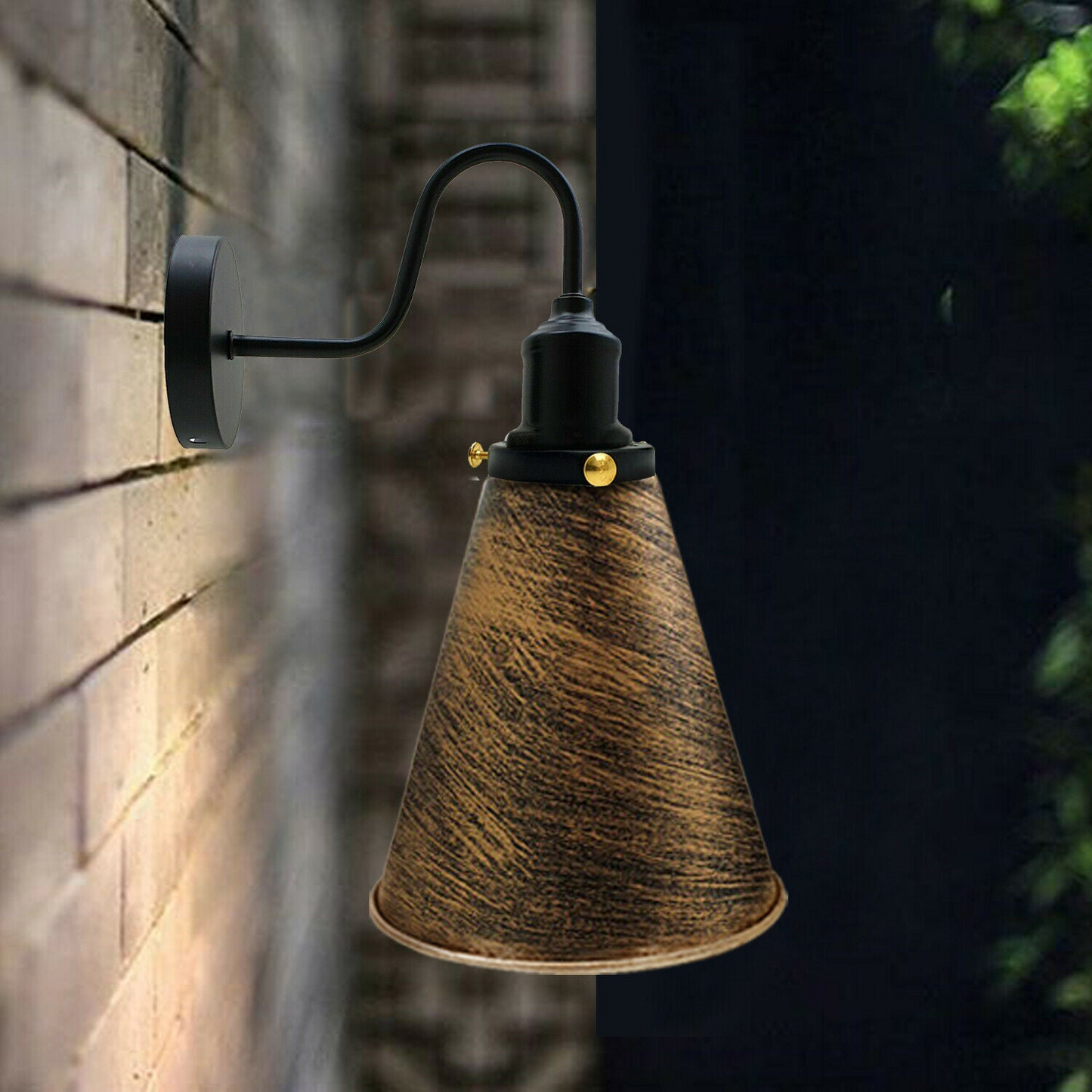 Industrial Wall Sconce Retro Wall Light Cone Lamp Shade E26 Socket Home Farmhouse~1166