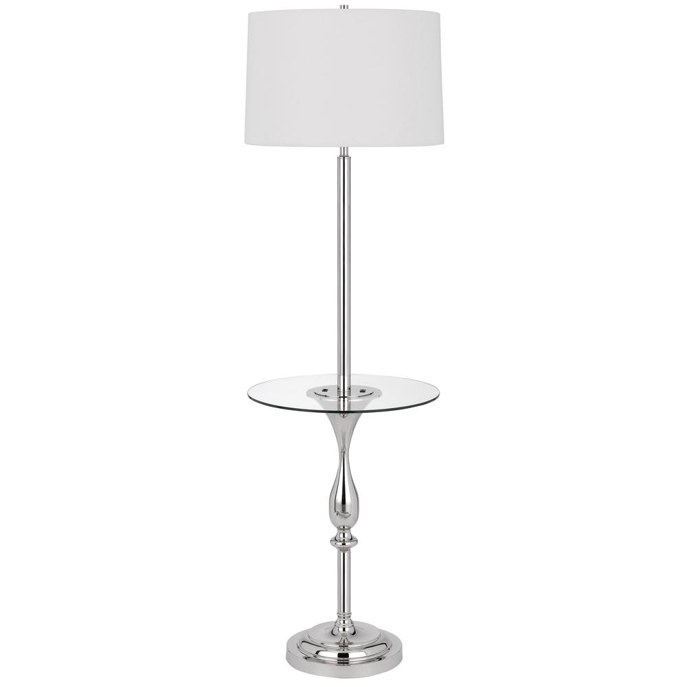 150W 3 way Sturgis metal floor lamp glass tray table