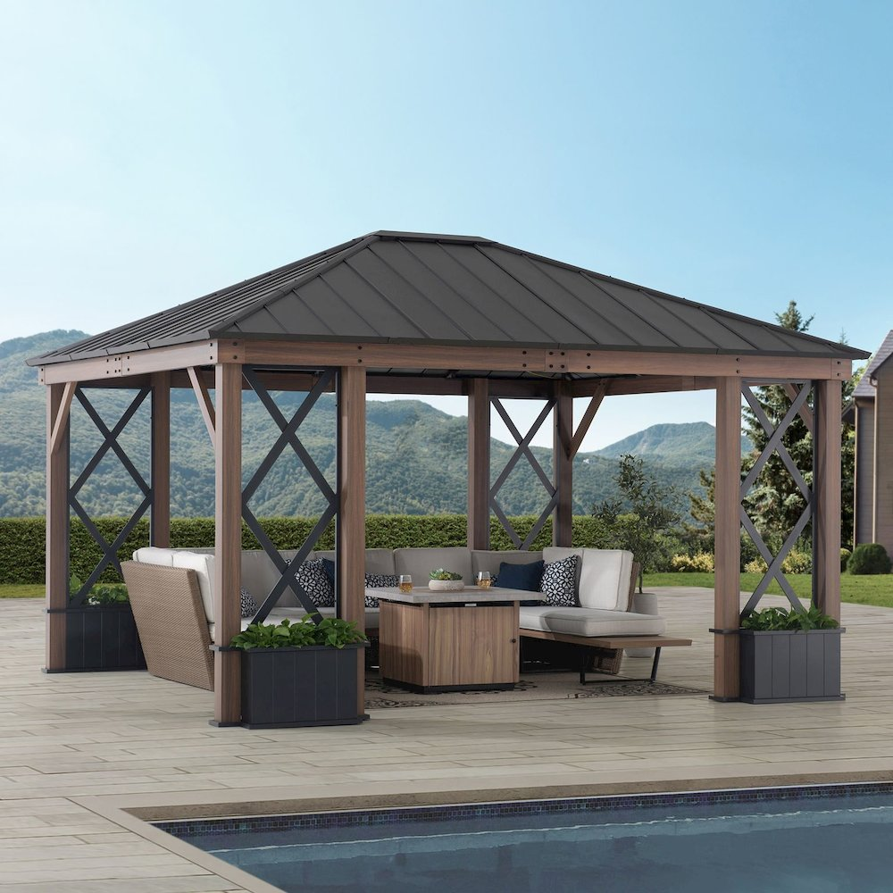 Sunjoy 13 x 15 ft Hardtop Gazebo