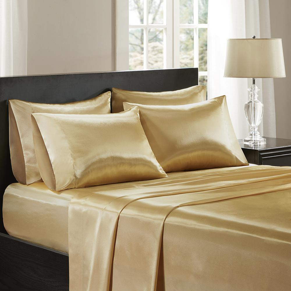 100% Polyester Satin Solid Sheet Set,SHET20-507