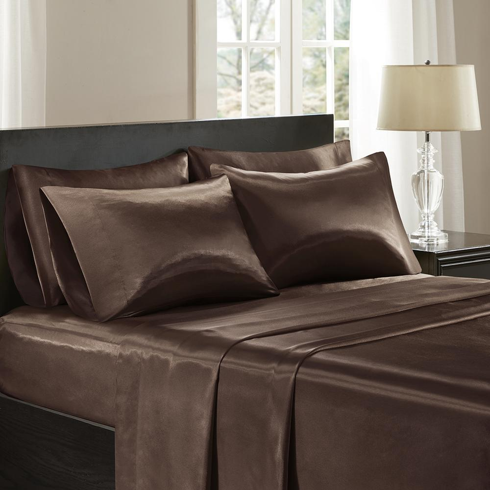 100% Polyester Satin Solid Sheet Set,SHET20-507