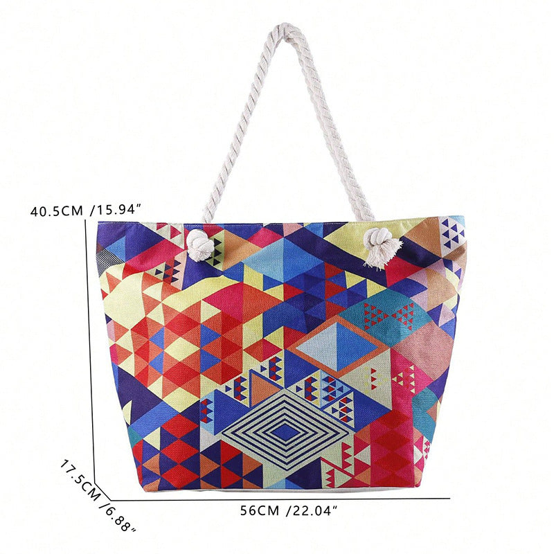 Geometric Large Capacity Multifunctional Tote